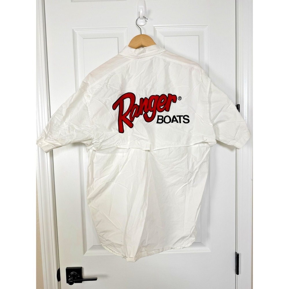VTG Ranger Boats Fishing‎ Shirt L White Vented The Game Logo Cup Tournament